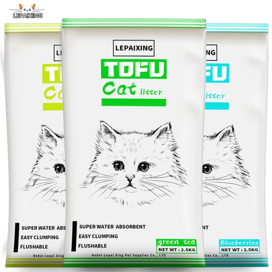 Produits sains de soja d'ingrédients pour la saveur originale de litière de chat de tofu d'animal familier