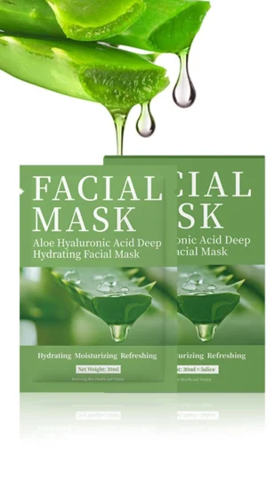 Masque facial hydratant en profondeur à l'acide hyaluronique d'Aloe Cosmétiques de soins du visage en gros