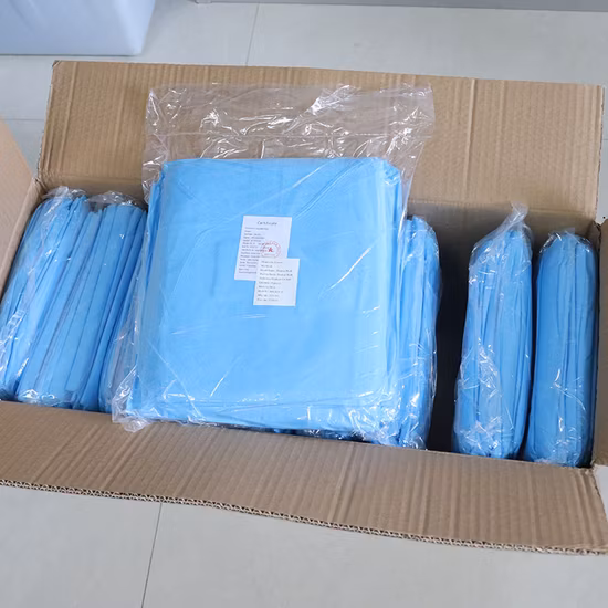 Poignets tricotés AAMI niveau standard 1/2/3 robe d'isolation médicale chirurgicale jetable non tissée pour les hôpitaux